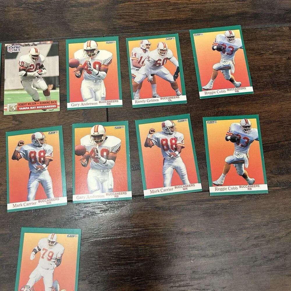 1991 Football NFL Sports Trading Card 12 Card Lot  Buccaneers